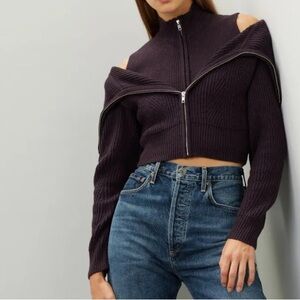 Derek Lam zip up layered Sweater